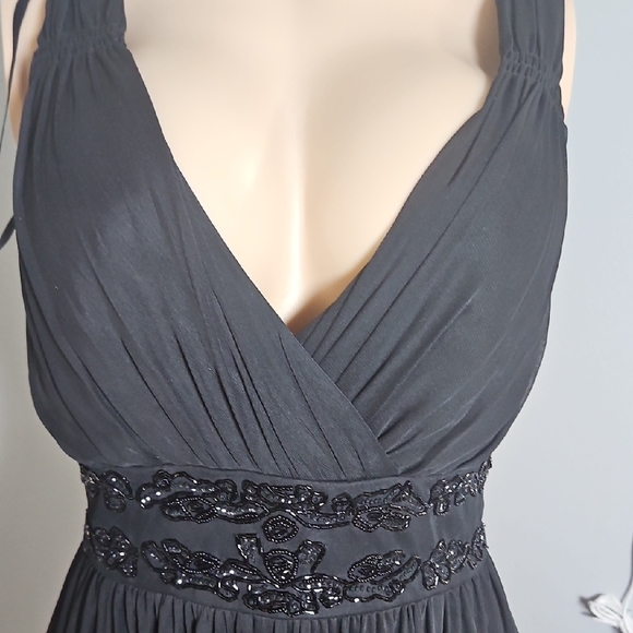 Alex Evenings Black Pleated Embellished Gown - Picture 3 of 6